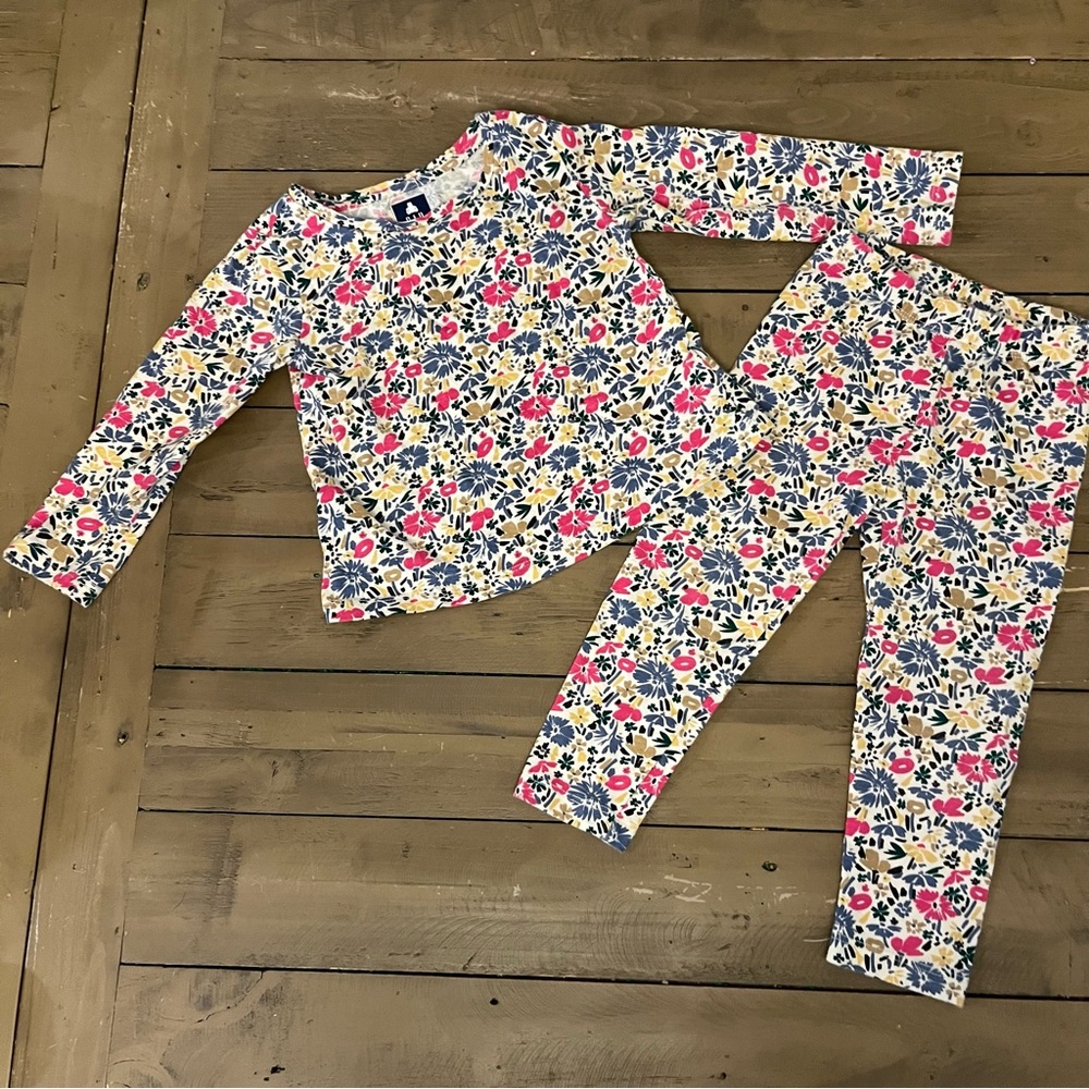 Gap 2T floral 2pc organic cotton matching set